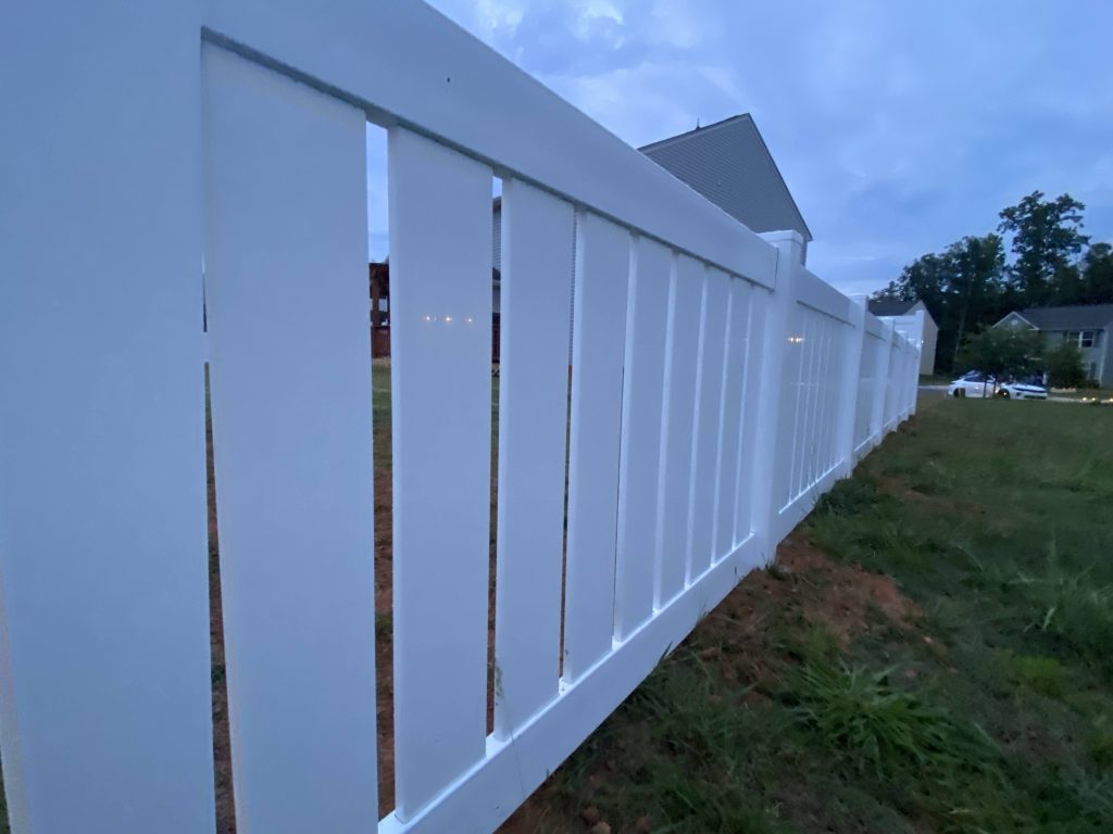 Vinyl fence. Matthews fencing company